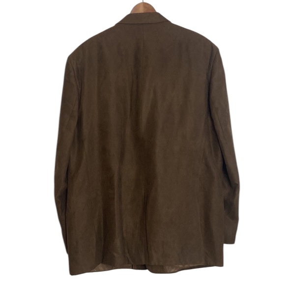 Ralph Lauren Sport Coat Mens 50L Brown Faux Suede Blazer Casual Country Preppy - Picture 3 of 16